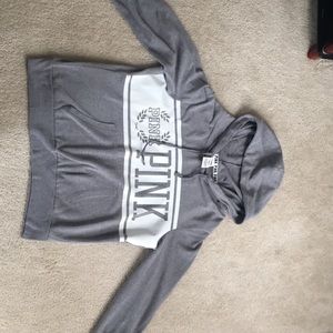 Grey victorious secret pink hoodie